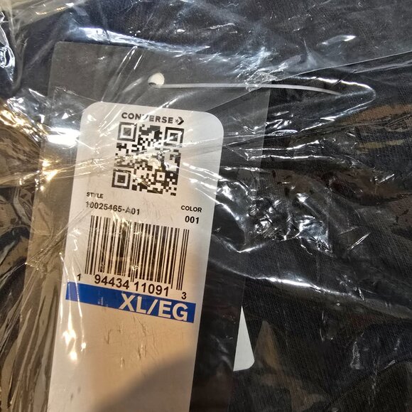 Chuck Taylor All Star Converse Pomegranate Hoodie Mens Size XL BLACK NEW - Picture 2 of 7